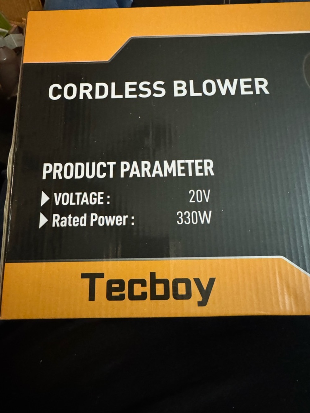Cordless Blower in Black and Orange